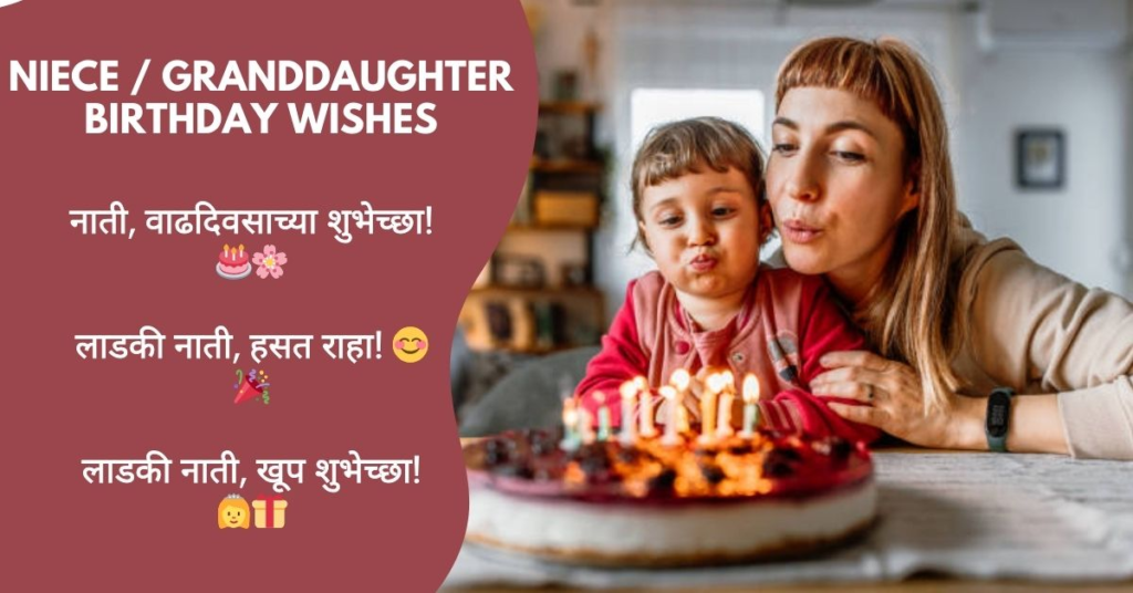 Birthday Wishes for Niece (Granddaughter) in Marathi